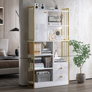 Bookshelf Multi-Layer Storage Rack Simple Student Storage Rack Living Room Partition Bookshelf Floor-Standing Screen Ornaments Storage Rack