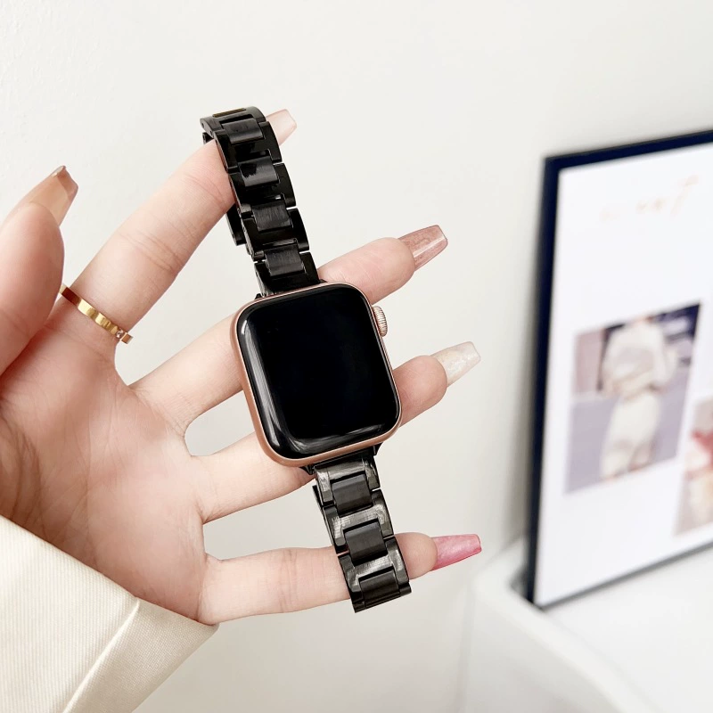 Подходит для Apple Applewatch ремешок Металлический синий шарик бабочка пряжка Простые женские iwatch10 ремешок