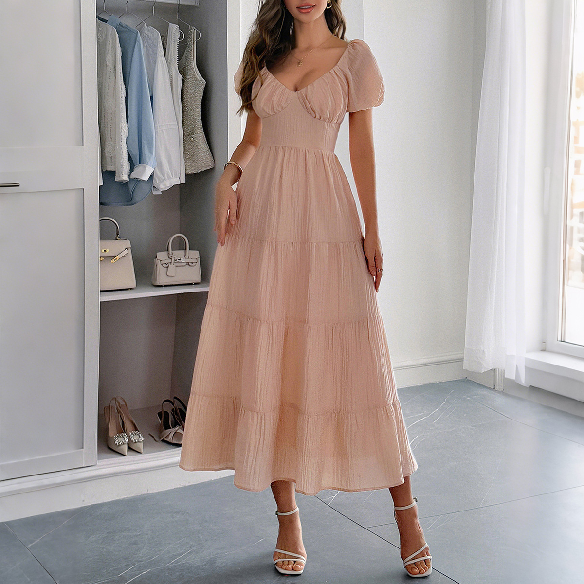 Women's Summer Resort Casual Maxi A-Line Dress