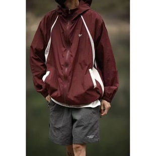 2024 Summer New Sunscreen Clothes for Men and Women UV Protection Japanese Contrast Color Stitching Light Charge Jacket Coat