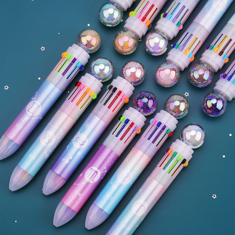 12 bolígrafo creativo 12 colores multifunción bolígrafo de color estudiantes bolígrafo multicolor bolígrafo atómico NaYou
