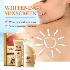 All-English Sunscreen Set, SADOER Golden Bone Collagen SPF60+ Protection Set, Cross-Border Wholesale