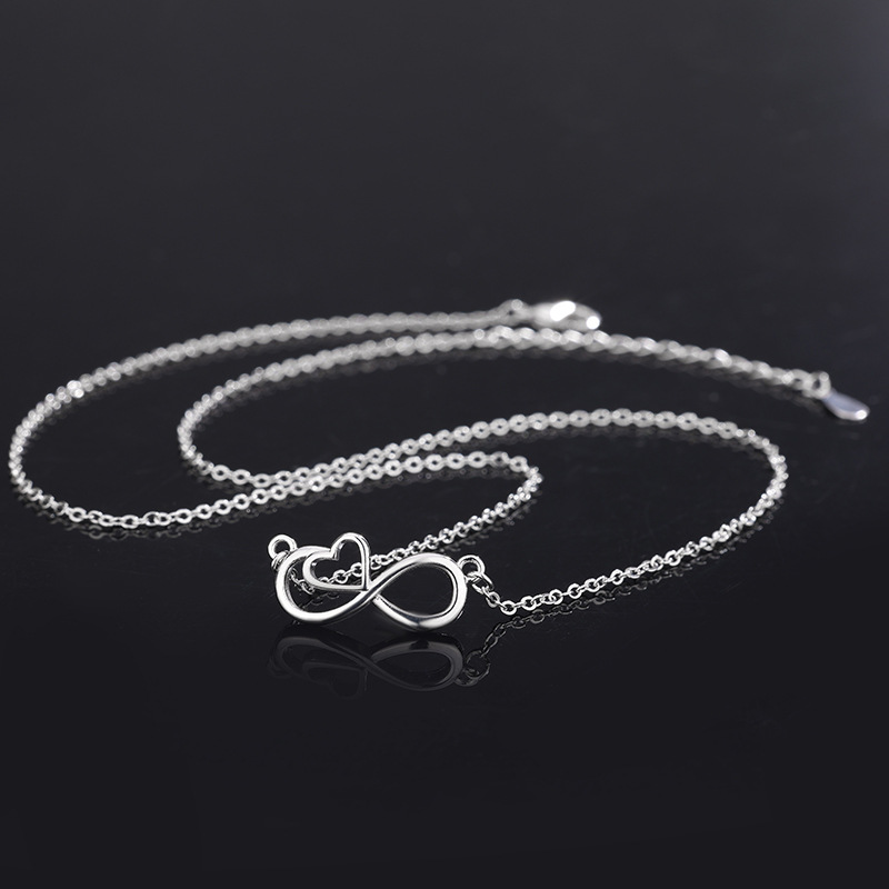 Minimalistische hart hanger ketting voor dames infinity 8_voghion.com