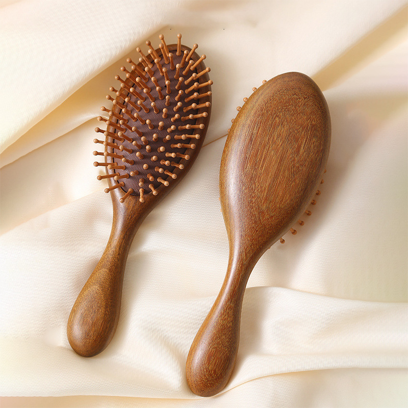 金糸檀エアマット櫛檀木エアバッグ櫛実木レトロマッサージ櫛家庭用女性ロングヘア櫛脱毛美髪|undefined