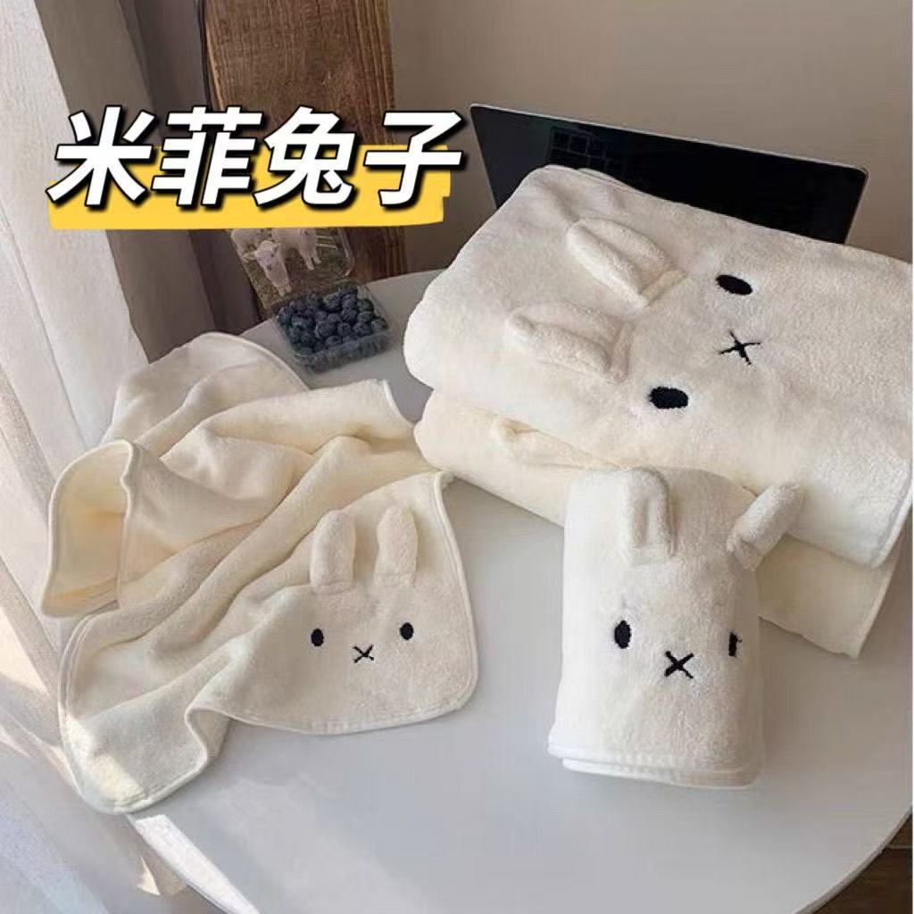 米菲兔干发帽女珊瑚绒强力吸水速干不掉毛洗头家用干发帽新款可爱