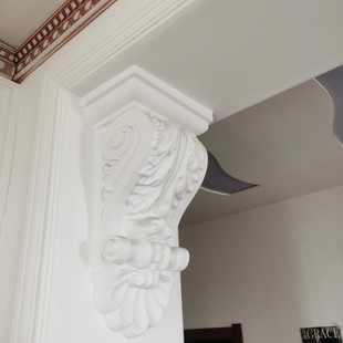 French Arch Gypsum Beam Leg Chinese European Style Carved Decoration Beam Arched Door Head Arch Door Holder Shape Arc