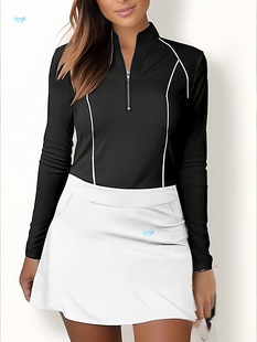 Women's Outdoor Sports Casual Golf Long Sleeve Polo Shirt