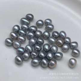 诸暨淡水珍珠真多麻色 8-9mmm 米珠基本无瑕颗粒无孔裸珠可diy