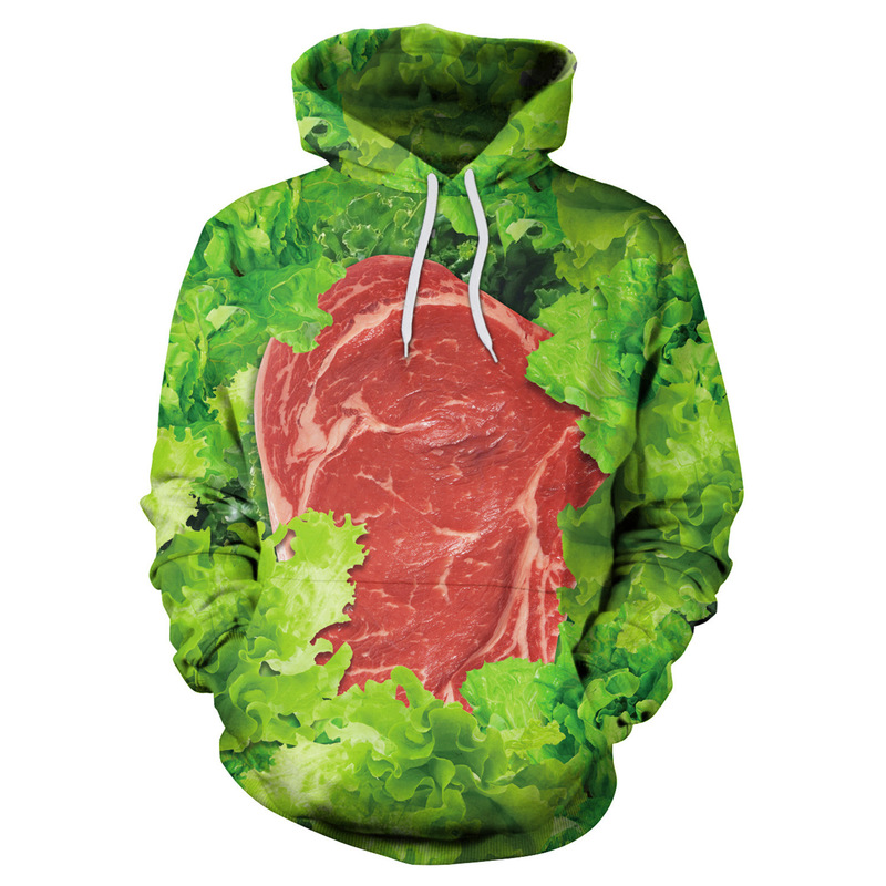 New Spring and Autumn European and American Clothing Cross-border Sweater Popular Beef 3D Digital Printing Hoodie Men's and Women's Casual Sweater New Spring and Autumn European and American Clothing Cross-border Sweater Popular Beef 3D Digital Printing Hoodie Men's and Women's Casual Sweater