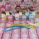 DIY Hand-made Jewelry Accessories Mini Flocking Labubu Doll Pendant Cute Ornaments New Cartoon