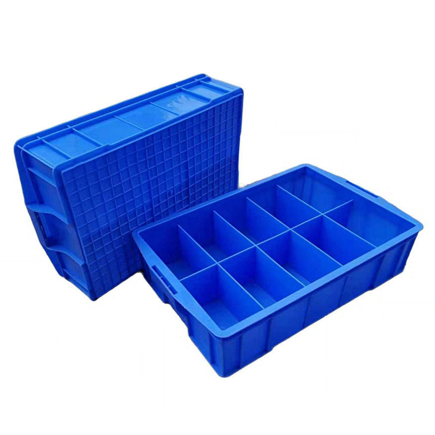 带盖塑料分格箱周转收纳盒多格分类螺丝盒零件工具收纳盒570*420