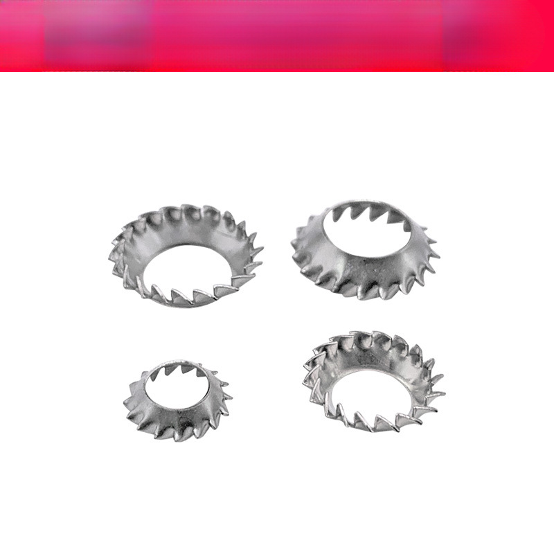 304不锈钢锥形锯齿锁紧垫圈DIN6798V外齿GB956.2漏斗锯形
