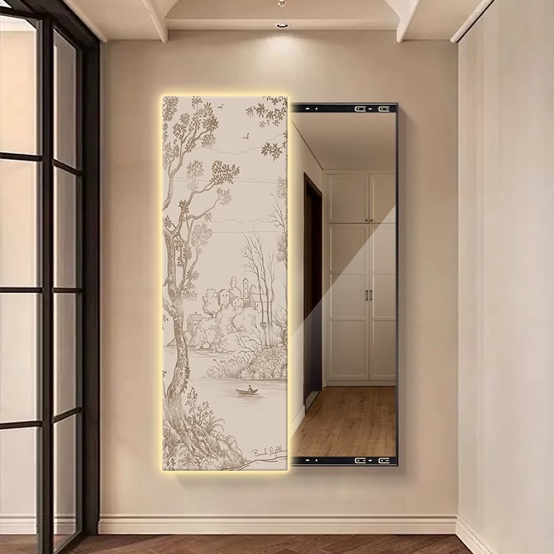 中古風玄関鏡装飾画は廊下の通路を押して絵をかけることができます。|undefined