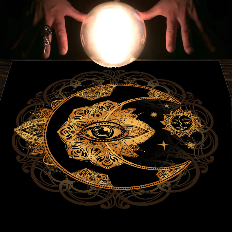 タロットテーブルクロスTarot Tablecloth布パッドタロット月相太陽生命樹綿布テーブルクロス|undefined