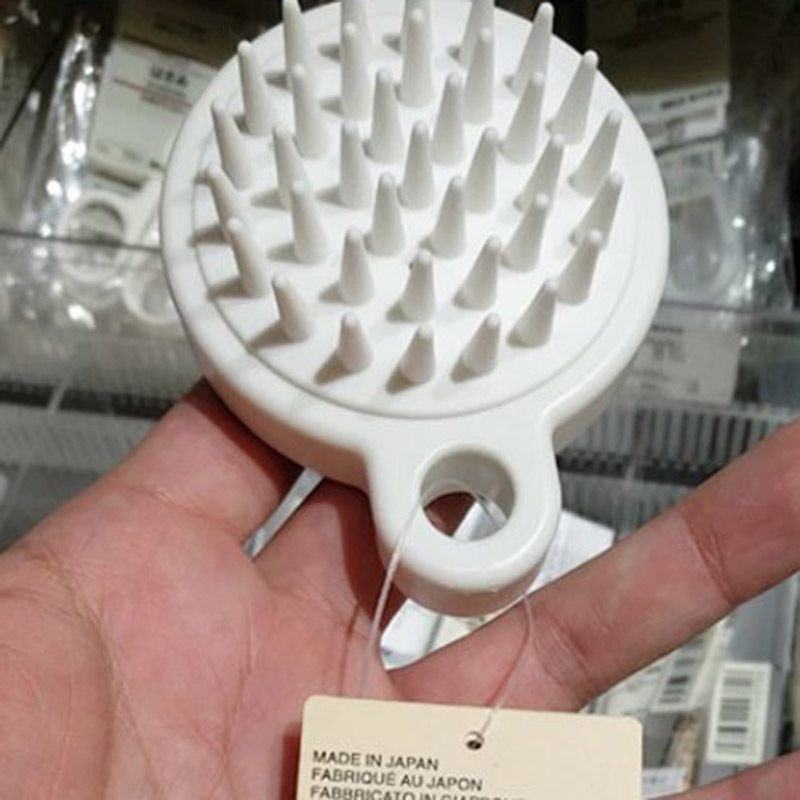 Japanese hair washing tool massage comb adult head washing brush scalp scrubber silicone hair brush cleaner