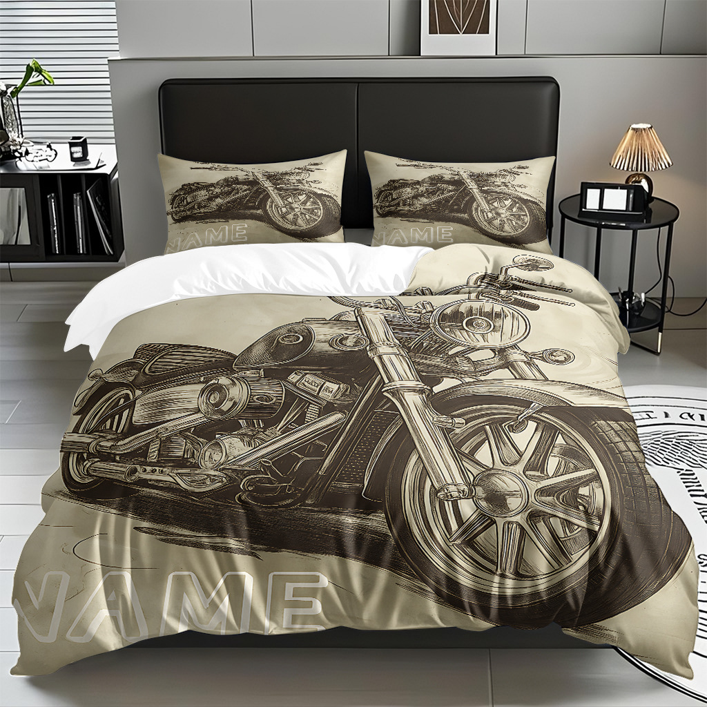 TEMU / JIT hogar transfronterizo motocicleta cool transpirable impresión digital colcha colcha