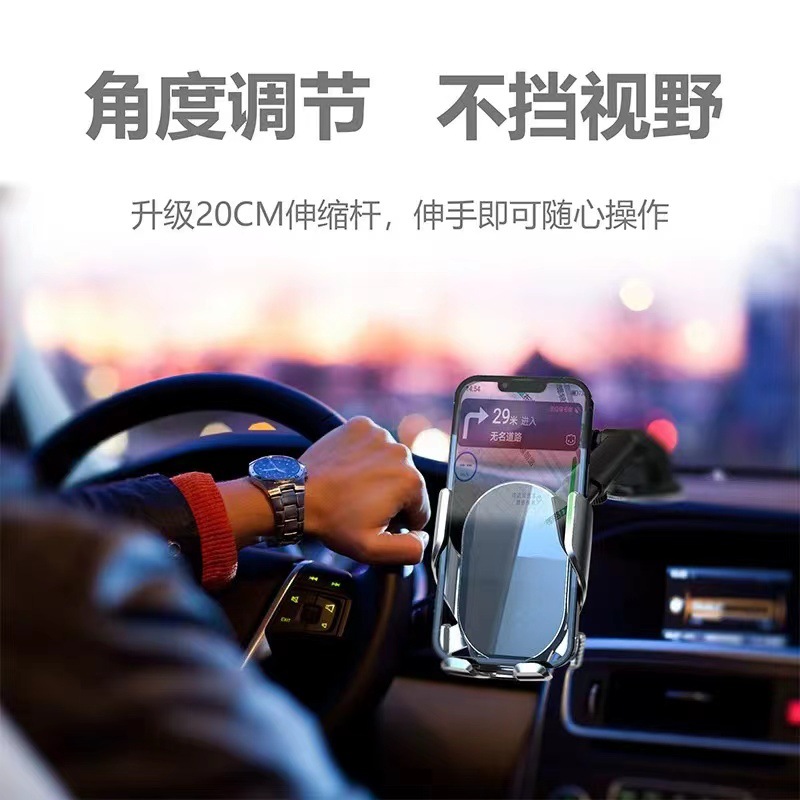 Car Mobile Phone Holder Mirror Automatic Clip Rotatable Air Outlet Navigation Manufacturer Wholesale Mirror Rotation