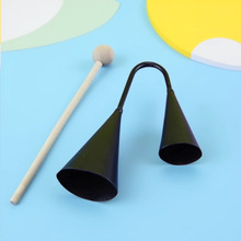 双头喇叭牛玲奥尔夫乐器儿童音乐教具金属喷涂牛铃  打击乐器