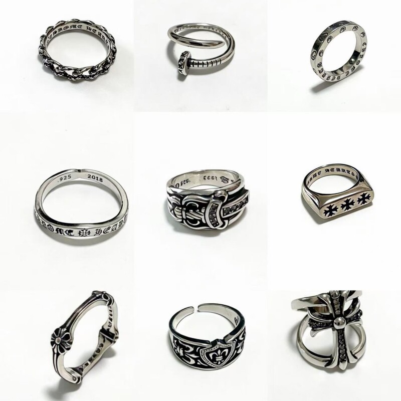 Crowley Vintage Distressed Ring Collection Popular Crowley Hot-Selling Punk American Style Unisex Couple Rings