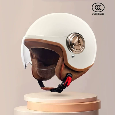 Motosiklet kaskı (dəbilqə) | National Standard 3C Certified Helmet for - 3c-certified-haoyue-white-transparent-short-mirror