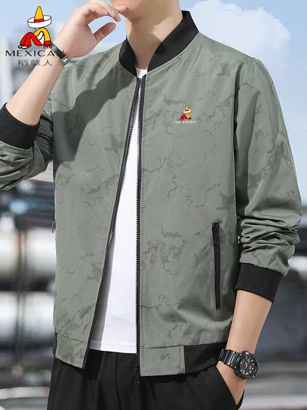 Scarecrow Baseball Collar Jacket for Men 2026 New Spring and Autumn Windproof Casual Sports Jacket Scarecrow Baseball Collar Jacket for Men 2026 New Spring and Autumn Windproof Casual Sports Jacket
