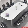 Conference table Long table Modern simplicity Desks and chairs combination small-scale Meeting Room Table Oval Square table workbench