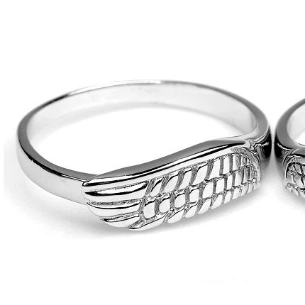 Модное кольцо, ангелы крылья из платины, проба Silver 925, проба Silver 925, для любимого