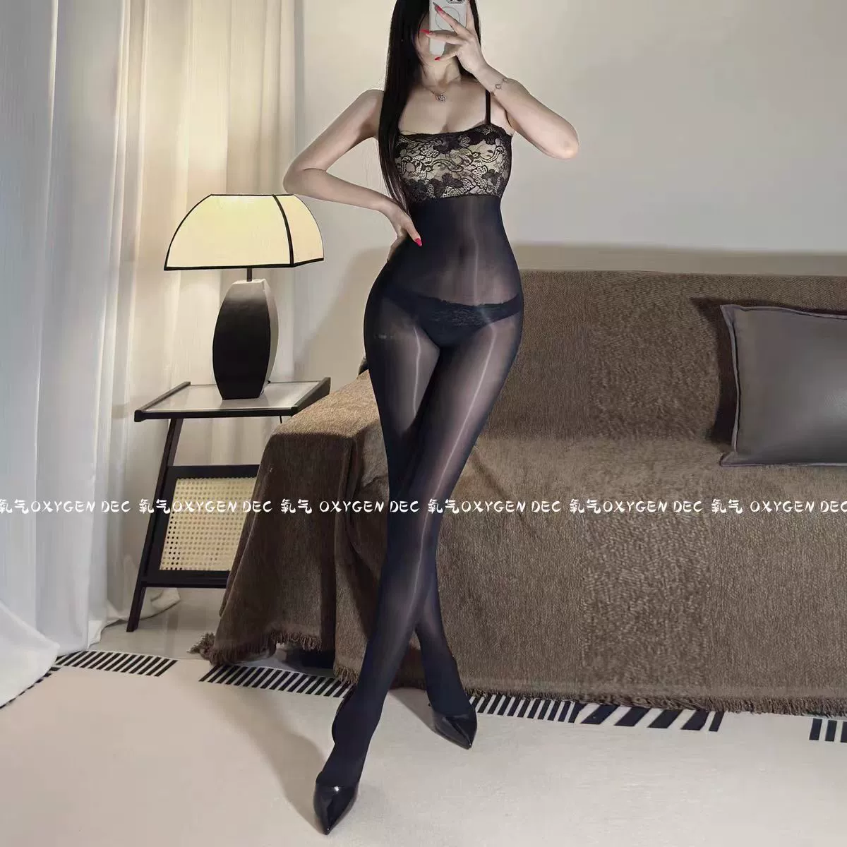 Сексуальные маслянистые и блестящие чулки для всего тела для женщин, кружевной топ, подвязки, цельные шелковистые черные чулки, сексуальная открытая промежность.