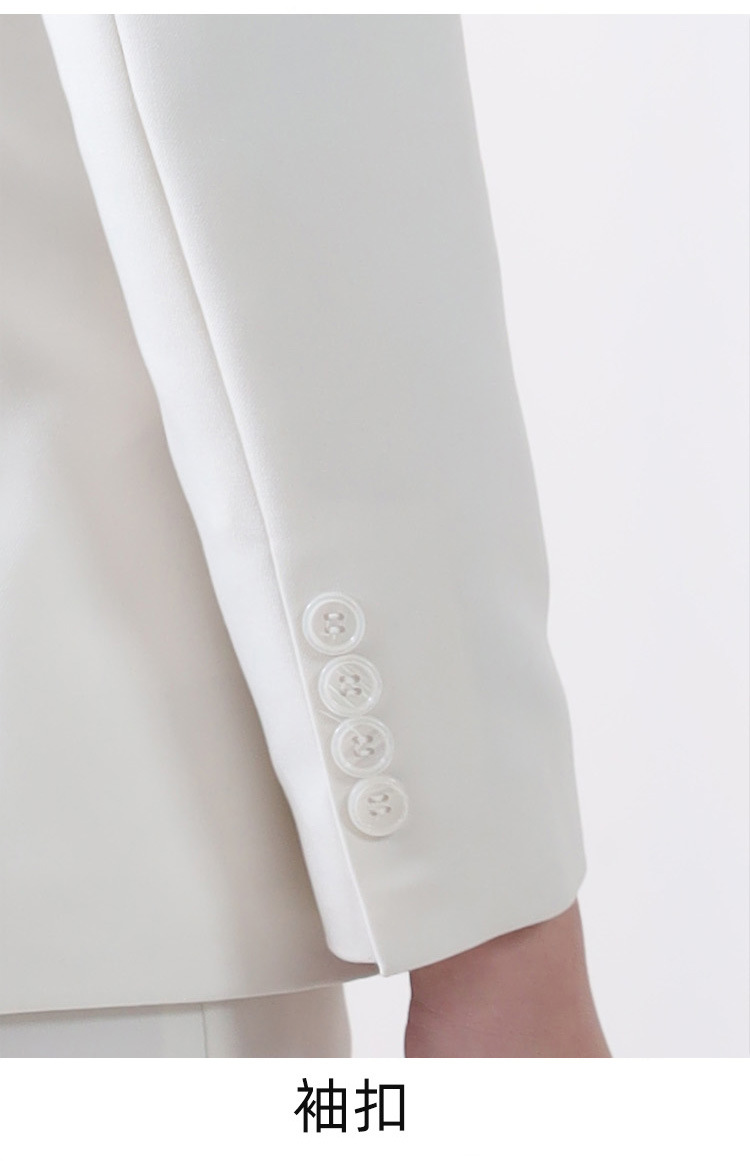 Áo vest blazer nữ hai hàng khuy dáng mỏng mùa hè, phong cách công sở cao cấp — Màu đen [quần trên] chi tiết 10