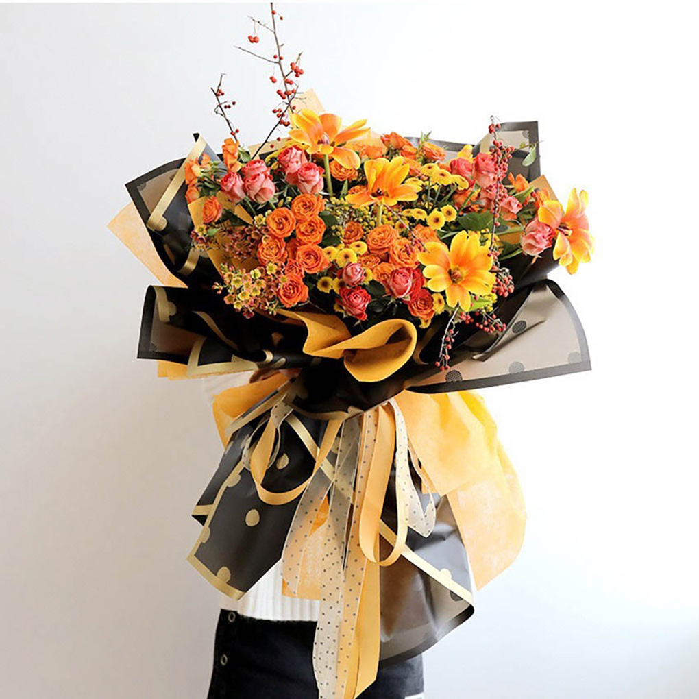 Li Zhirun impermeable punto Han Su papel ramo de flores de embalaje de papel ondulado punto de niebla de pan flor borde de papel para usted