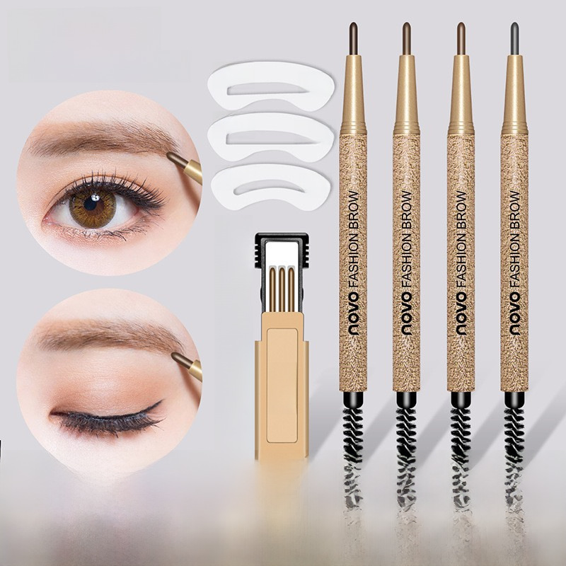Novo Fine Sculpture Type Automatic Rotating Eyebrow Pencil Head Non-Fading Novice Beginner Eyebrow Pencil Set Domestic Makeup