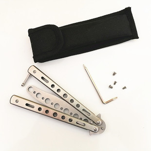 Spot supply butterfly practice knife adjustable wrench L-type screwdriver butterfly knife matching screw nylon cloth sleeve