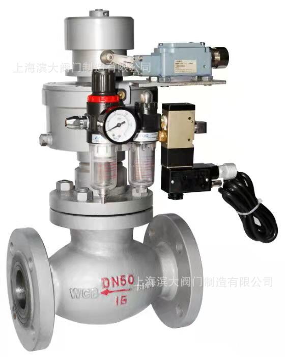 上海滨大阀门QDQ421F气动氨气紧急切断阀 应用天然气，液氨