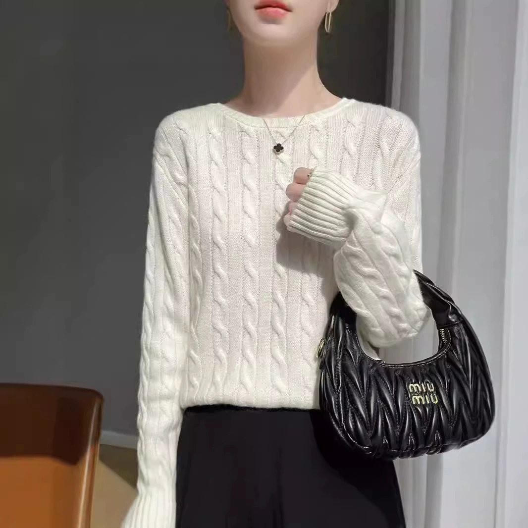 Осенний и зимний новый корейский женский дикий свитер с длинными рукавами