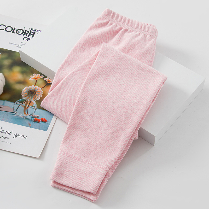 Ding-Shu Rong Colored Cotton Pants) Solid Pink