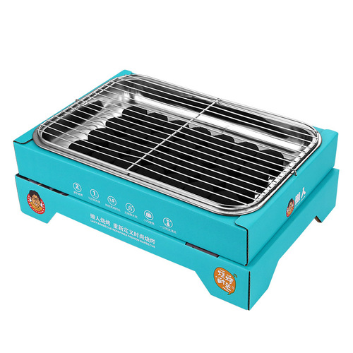 Disposable barbecue grill, household outdoor barbecue rack, fruit wood charcoal small barbecue stove, barbecue field portable 2