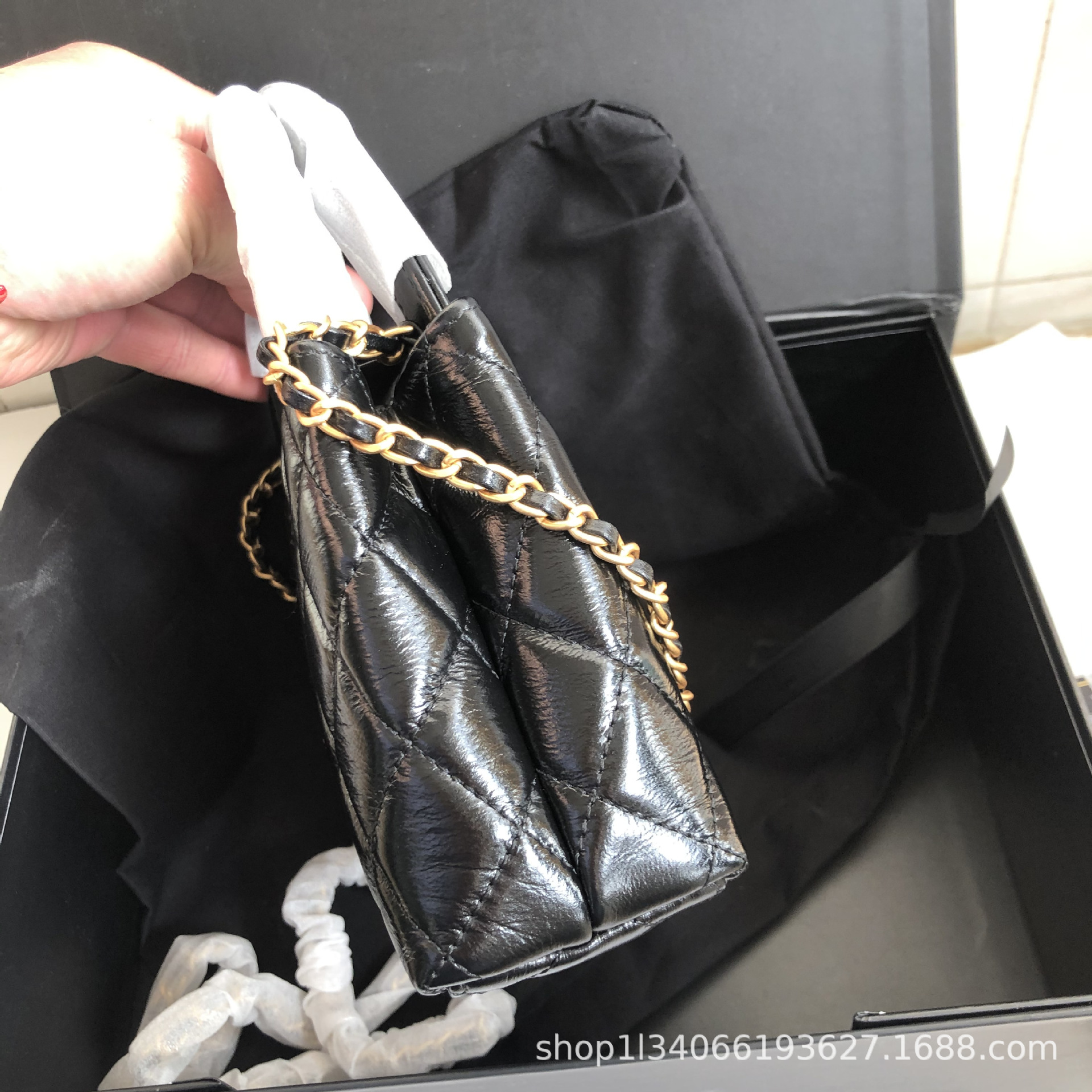 2025新型女性バッグ小香風23kケリーバッグ菱格チェーンバッグ小廃バッグ斜めにバッグを持っている女性バッグ