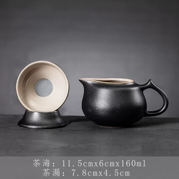 Black pottery handle handlebar (Peng)+filtering group