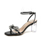 135-9 summer word square crystal transparent thick with sandals, female 2022 new web celebrity ins high heels