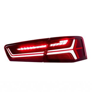 Suitable for 16-18 Audi A6L taillight assembly modified new fishbone LED running water steering taillight