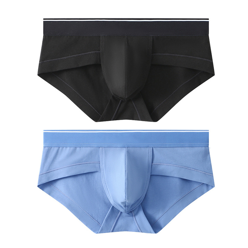 Pantalones de algodón para hombres, pantalones de triángulo transpirables, bolsillos convexos en U, cintura baja, pantalones de triángulo jóvenes sexy para hombres