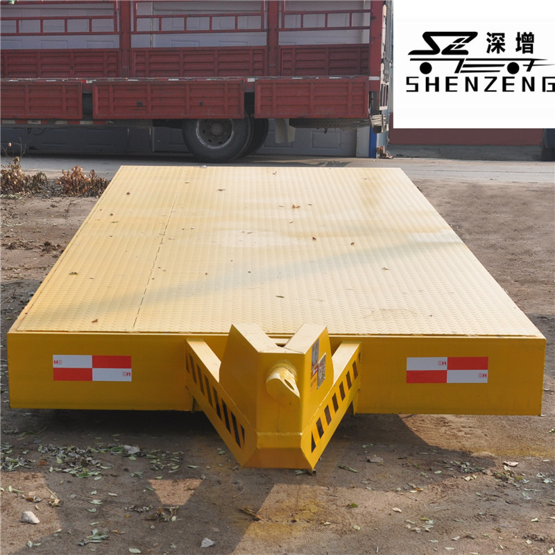 18吨平板运输拖车 重型工业平板拖车 牵引平板拖车 隧道运输板车