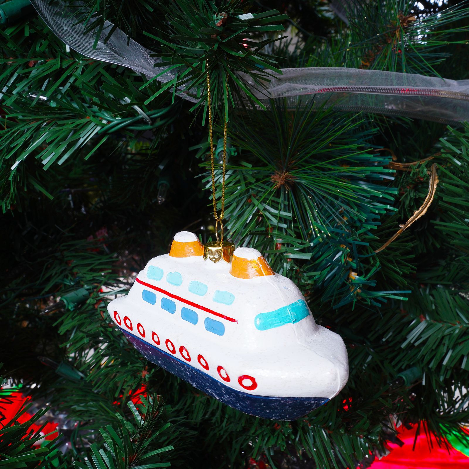 Colgante de Navidad transfronterizo decoración navideña coche avión decoración de plástico regalo para niños 6 pack