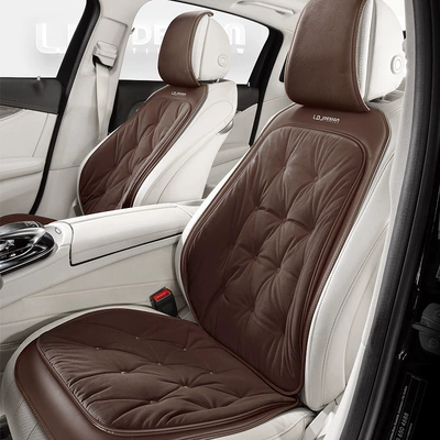 Car seat cushion winter: Universal seat cover - saddle-brown-split-two-seats-34constant-temperaturespace-velvet-80-velvet-content600-fluffiness-universal