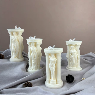 跨境雅典娜女神雕像蜡烛居家摆件拍摄道具欧式香薰蜡烛candle