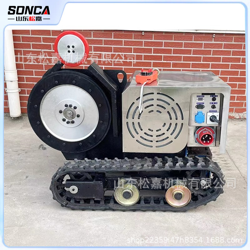 22kw refuerzo sierra de cuerda tipo rastreo máquina de corte de hormigón armado equipo de desmontaje sierra de cuerda eléctrica máquina de corte