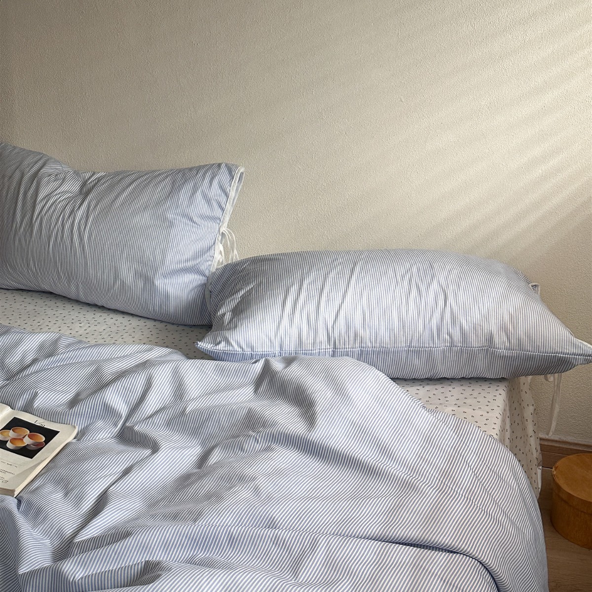 Parure de lit en coton pour dortoir étudiant avec drap_voghion.com