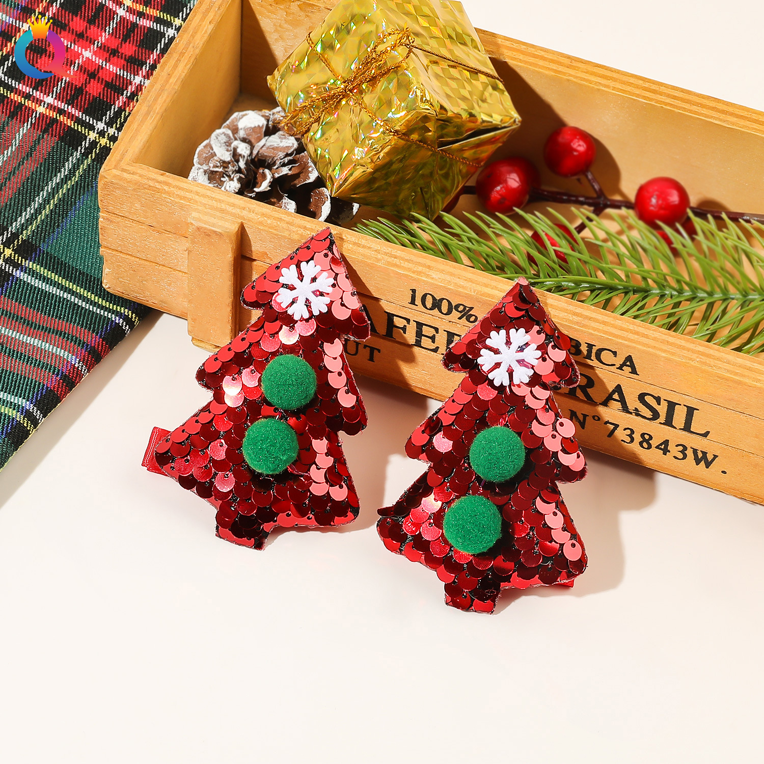 Cadeau de Noël Épingle à cheveux de Noël Déguisement de vacances Pince à bec de canard Pince à cheveux Pince à frange latérale Accessoires pour cheveux en gros_voghion.com