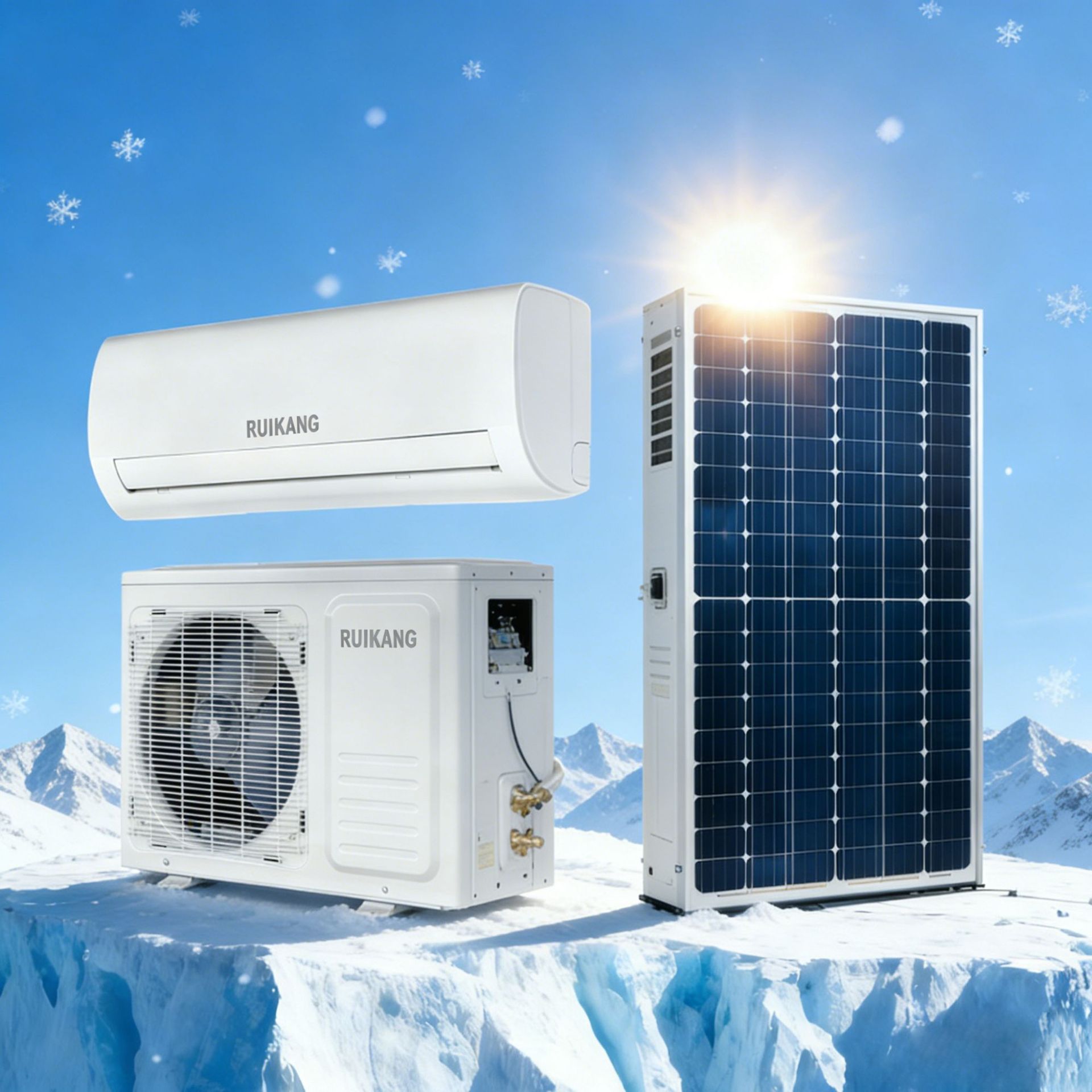 Uy va tijorat maqsadlarida foydalanish, energiya tejash va Afrikaga eksport qilish uchun 18000BTU Quyosh energiyasi bilan ishlaydigan devorga o'rnatiladigan 2 HP konditsioneri (faqat sovutish uchun)
