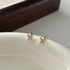 Zirconium, small design earrings, sophisticated universal silver needle, light luxury style